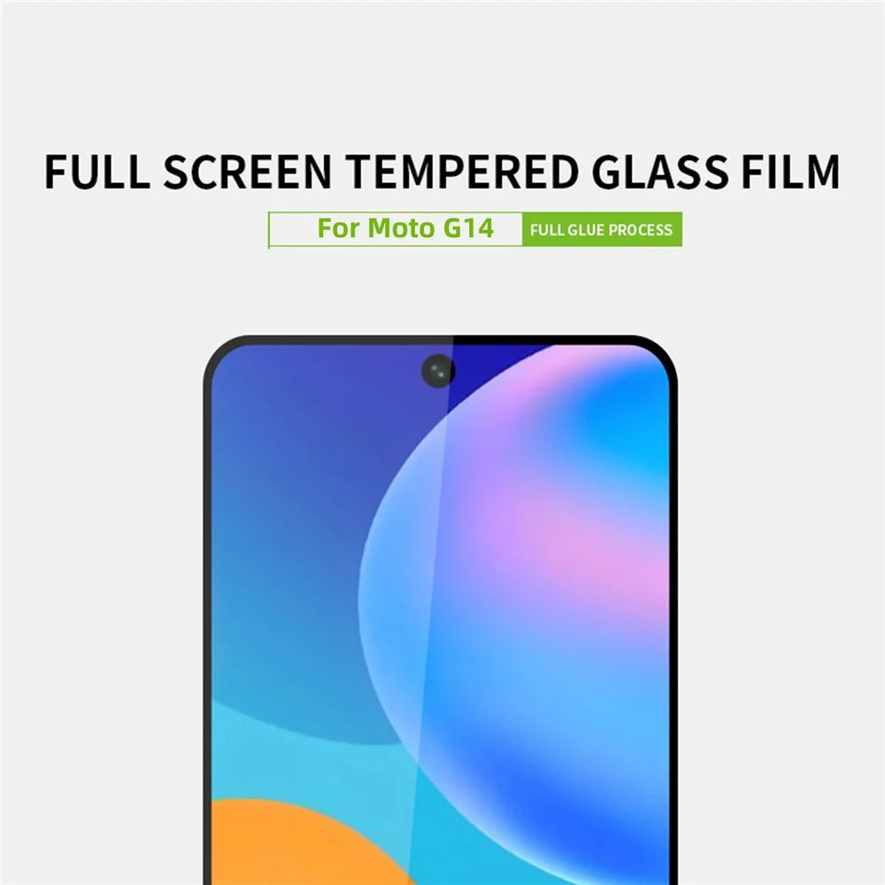 PINWUYO For Motorola Moto G14 4G JK Tempered Glass Film Series-2 High Aluminum-silicon Glass Phone Full Screen Protector - 3
