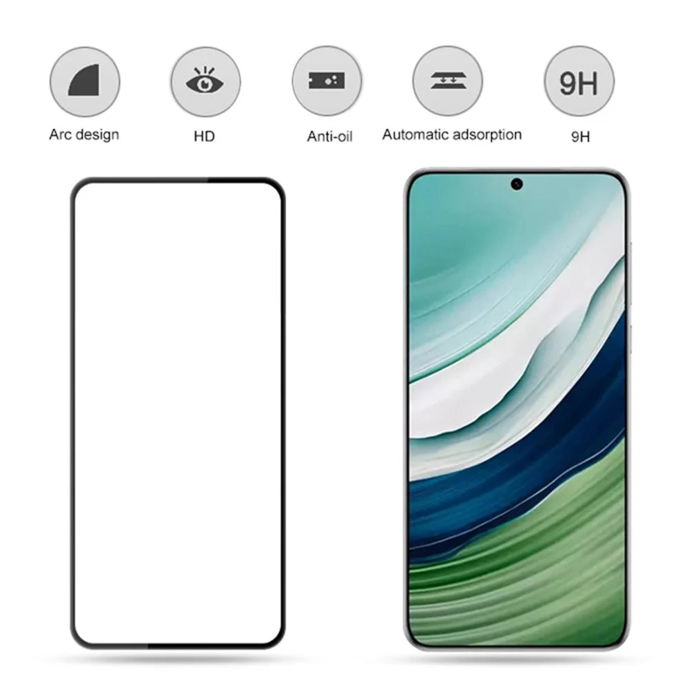 MOCOLO For Huawei Mate 60 Full Coverage Screen Protector Full Glue Silk Printing Tempered Glass Film - Black - 4