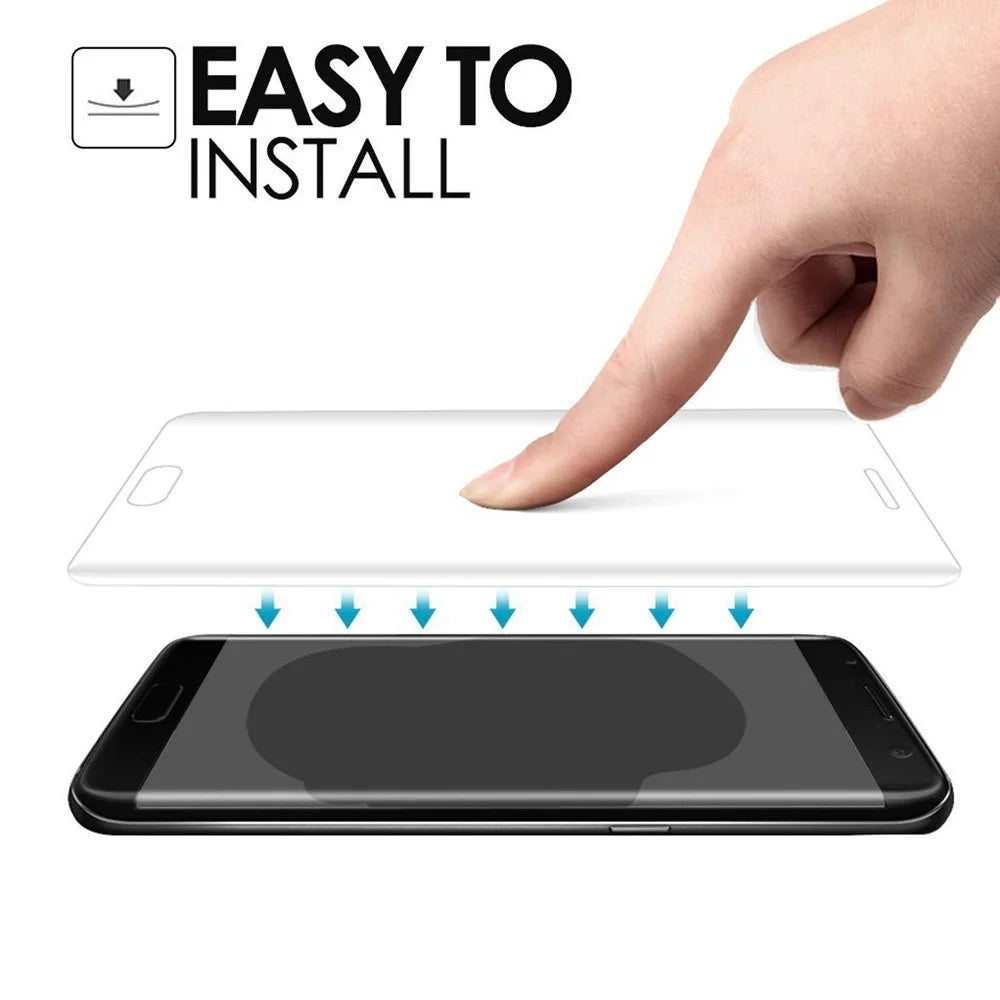 HAT PRINCE for Samsung Galaxy S7 Edge G935 3D Curved Full Size Tempered Glass Screen Protector 0.26mm - 6
