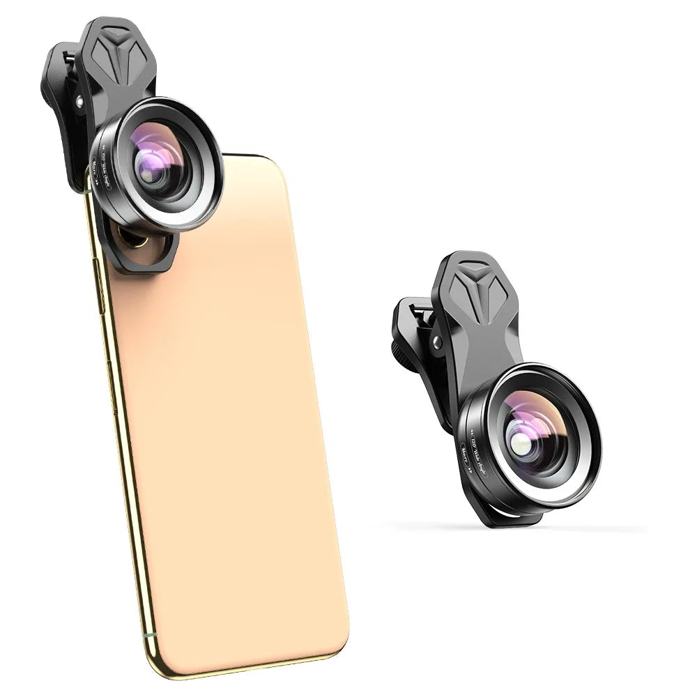 APEXEL HD Optic Camera Phone Lens 2-in-1 Wide-angle Macro Lens for Smartphones - 2