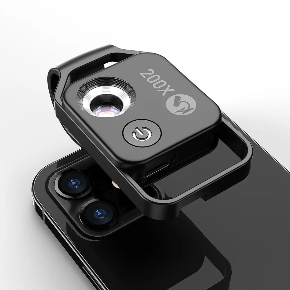 APEXEL APL-MS002CBK 200X Mobile Phone HD CPL Macro Lens Microscope with LED Light - Black - 2