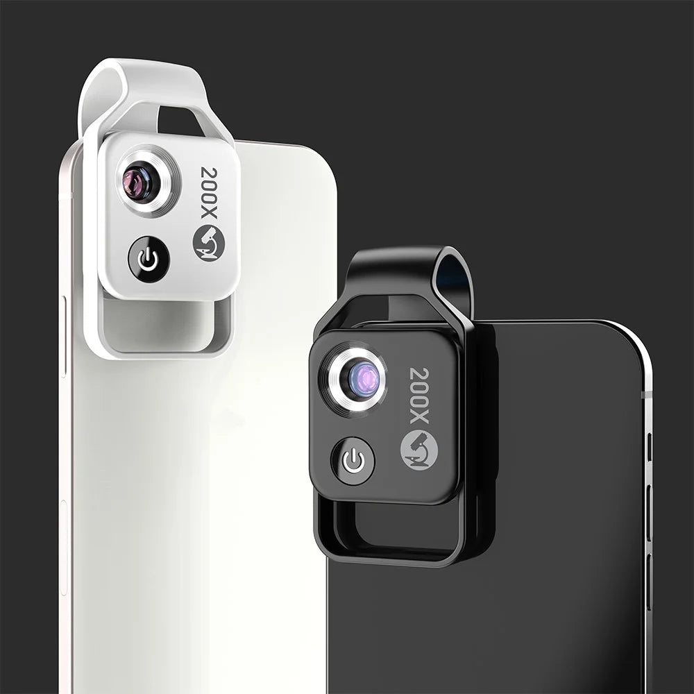 APEXEL APL-MS002CBK 200X Mobile Phone HD CPL Macro Lens Microscope with LED Light - Black - 4