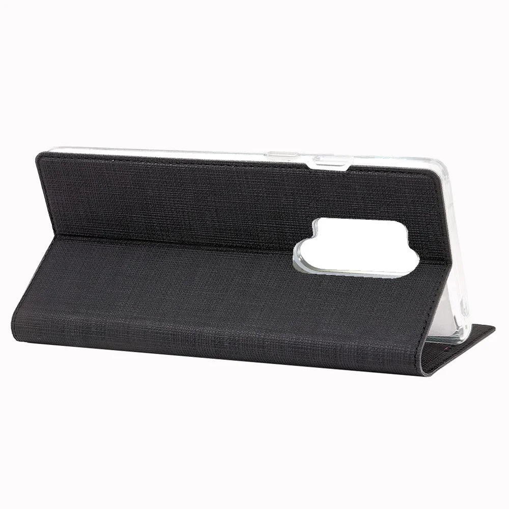 VILI DMX Cross Texture Leather Stand Shell for OnePlus 8 Pro - Black - 7