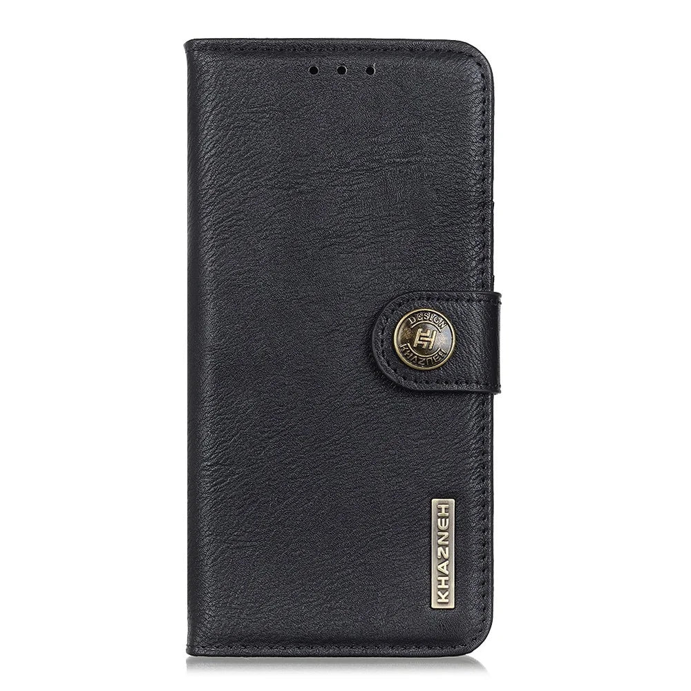KHAZNEH Magnetic PU Leather Flip Wallet Case Soft TPU Inner Stand Phone Cover for OnePlus 10 Pro 5G - Black - 2
