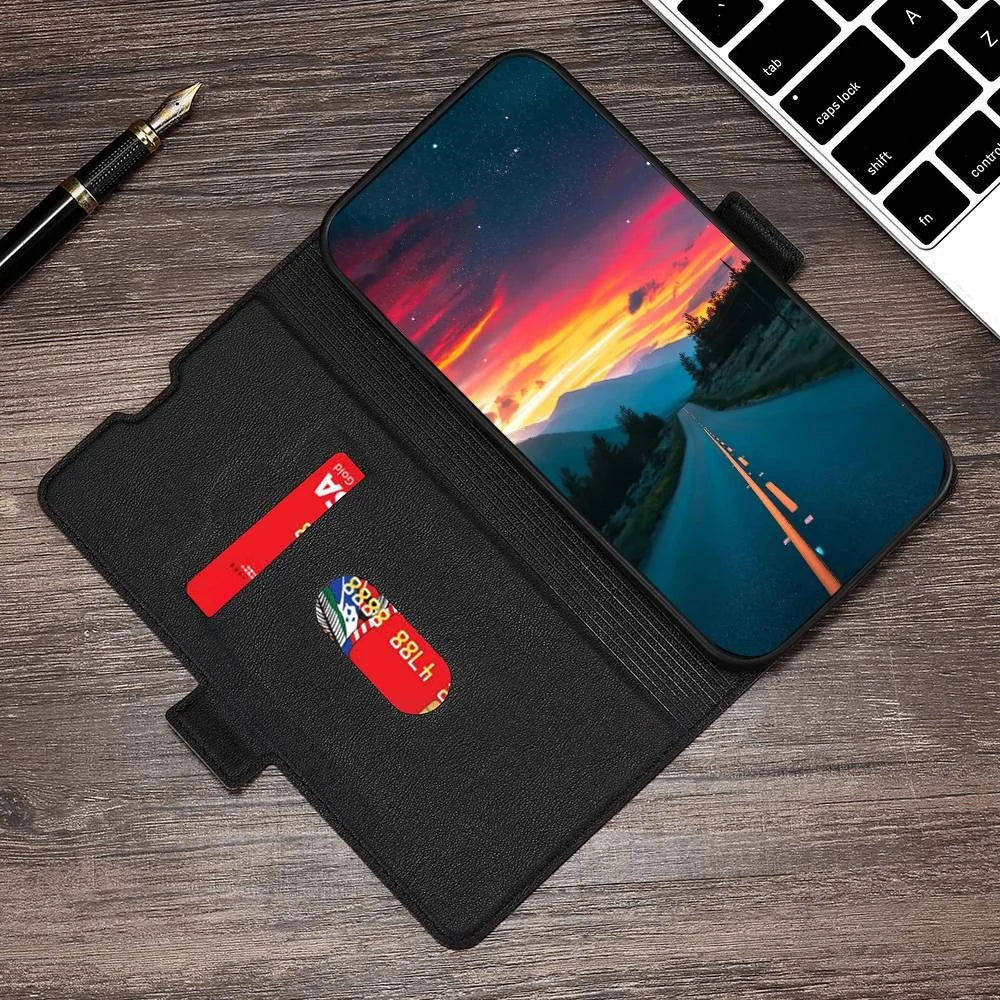 For OnePlus Nord CE 2 Lite 5G Shockproof PU Leather Flip Case with Card Slot Ultra Slim Magnetic Clasp Stand Phone Cover - Black - 5