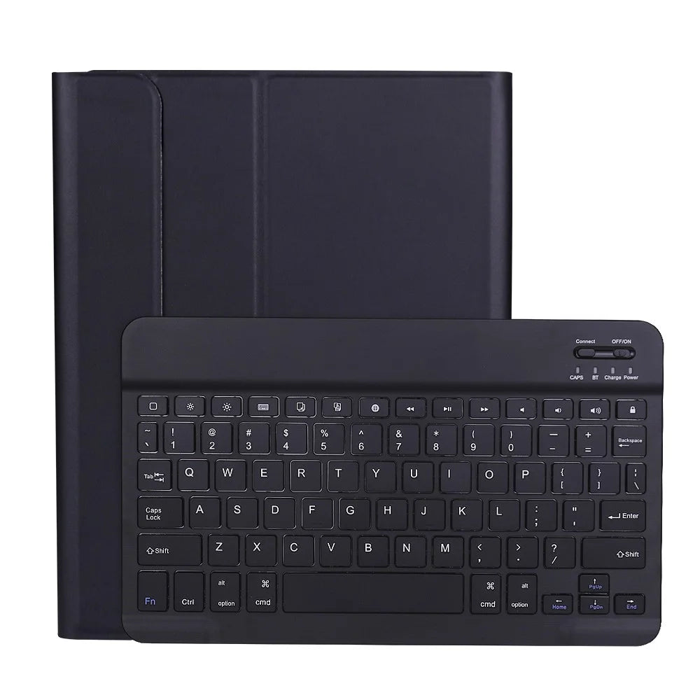For iPad Air 11 (2026) / (2025) / (2024) / Air (2020) / (2022) / Pro 11 (2018) / (2020) / (2021) / (2022) A11B-A Bluetooth-Compatible Keyboard Case - Black - 1