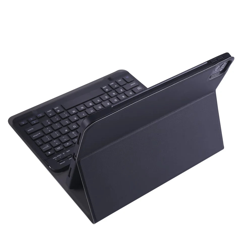 For iPad Air 11 (2026) / (2025) / (2024) / Air (2020) / (2022) / Pro 11 (2018) / (2020) / (2021) / (2022) A11B-A Bluetooth-Compatible Keyboard Case - Black - 2