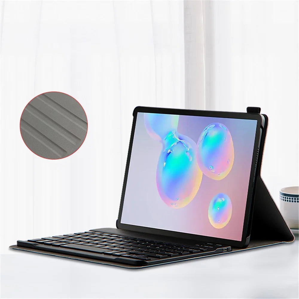 For Samsung Galaxy Tab S6 Leather Stand Tablet Case with Detachable Magnetic Wireless Keyboard (Without Touchpad) - 6