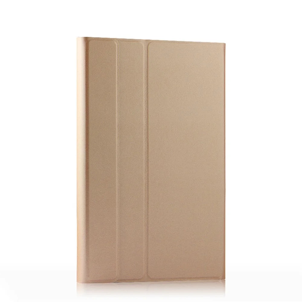 Wireless Bluetooth-compatible Keyboard + Leather Protective Shell Set with Stand For iPad mini 1 / 2 / 3 - Gold - 2