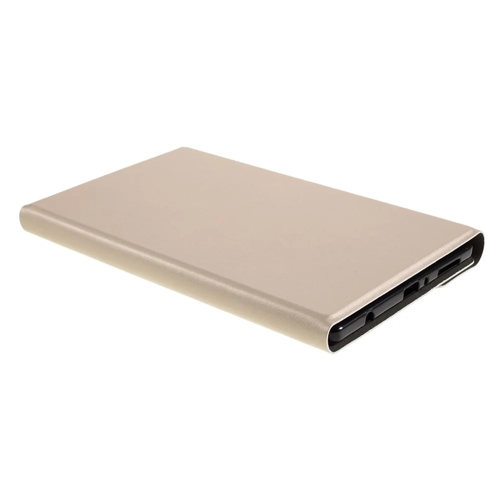 A220S 2 in 1 Bluetooth Keyboard Stand Smart Leather Tablet Shell Case with Backlight for Samsung Galaxy Tab A7 Lite 8.7-inch T220/T225 - Gold - 5