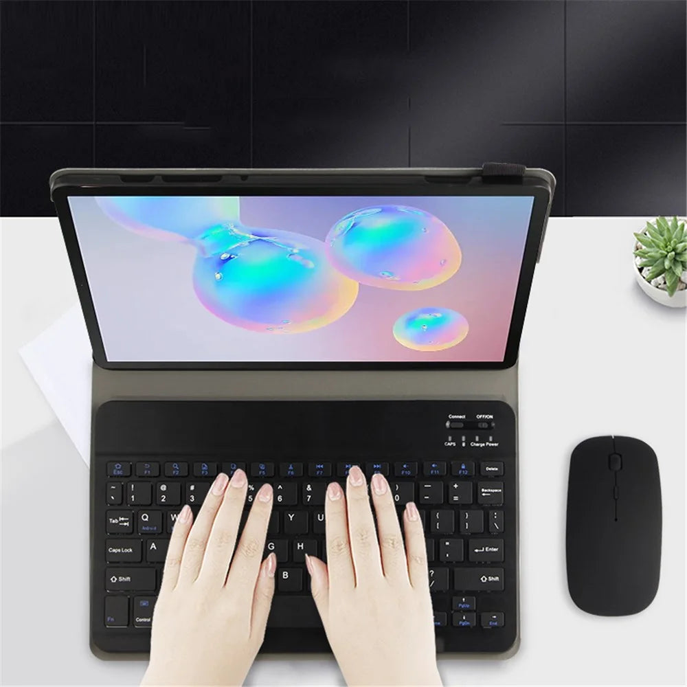 Quality Leather Protective Shell with Wireless Bluetooth-compatible Keyboard For Samsung Galaxy Tab S6 - 3