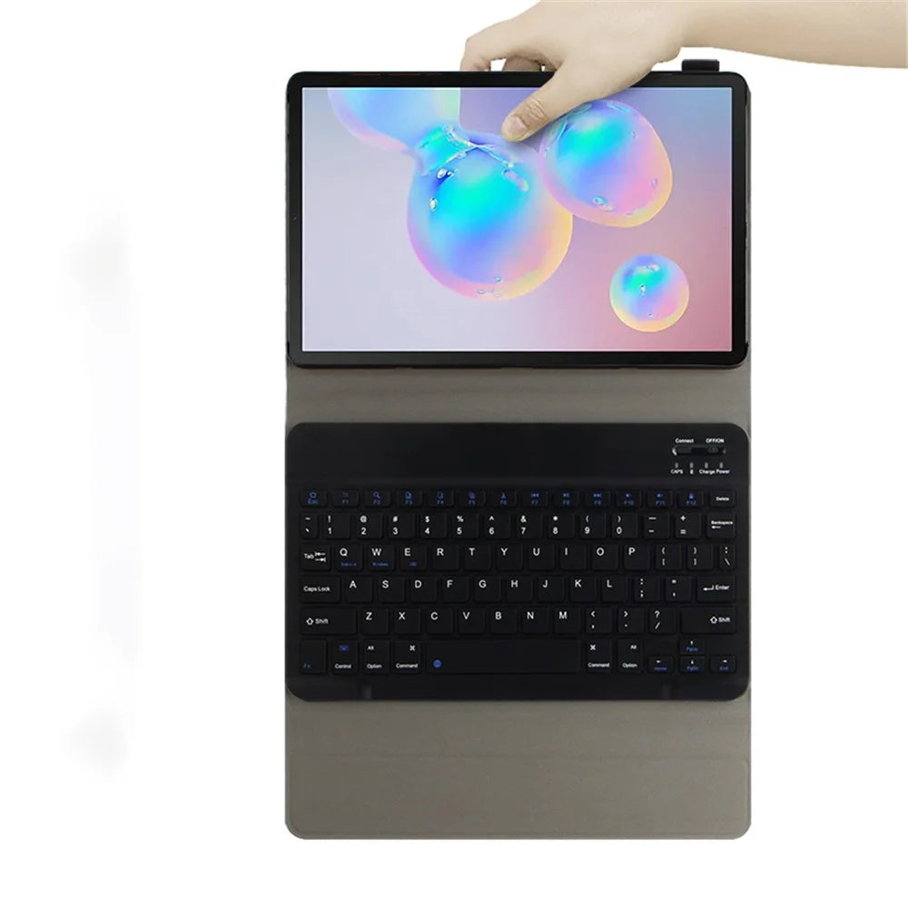 Quality Leather Protective Shell with Wireless Bluetooth-compatible Keyboard For Samsung Galaxy Tab S6 - 6
