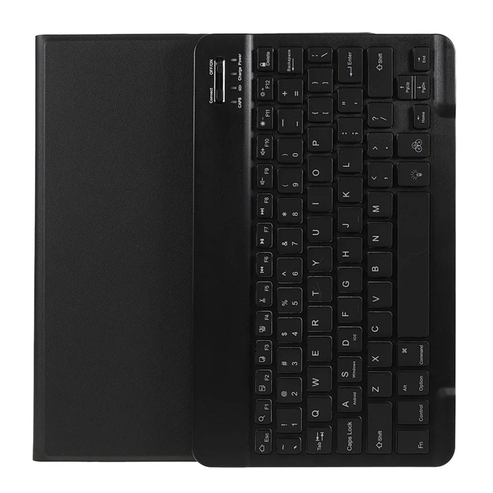 A07BS Ultra Thin Detachable Bluetooth-compatible Keyboard Leather Case with Pen Slot and Backlit for iPad Air/Air 2/Pro 9.7 (2016)/9.7 (2017)/(2018) - Black - 2