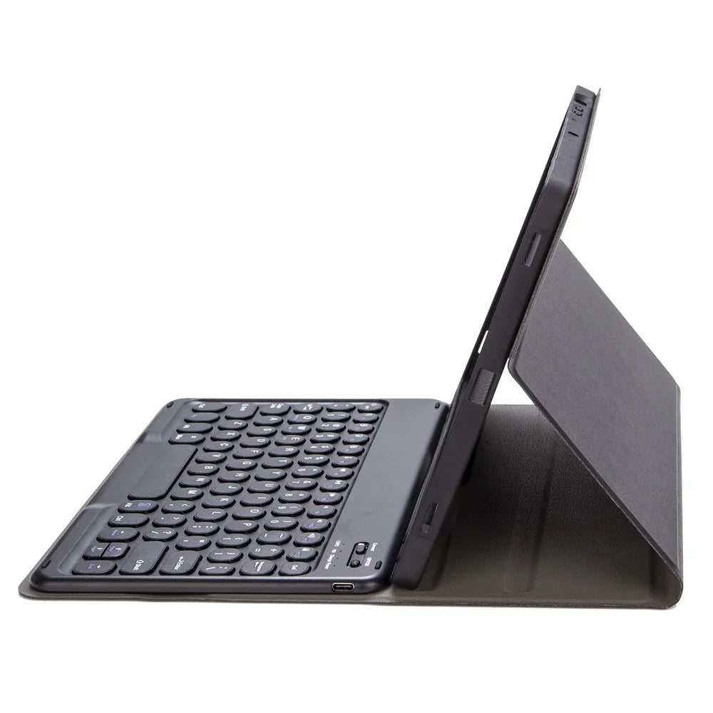 YA700B Bluetooth-compatible Keyboard Leather  Case with Pen Slot for Samsung Galaxy Tab S8 11-inch 2021 (X700 / X706) / S7 11-inch (T870 / T875) - Black - 4