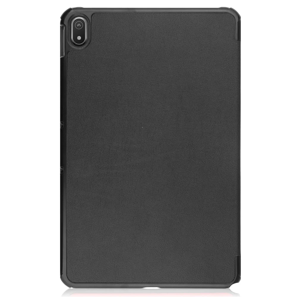 Protective Case for Nokia T20 Trifold Stand PU Leather + PC Tablet Cover Shell with Auto Wake / Sleep - Black - 3
