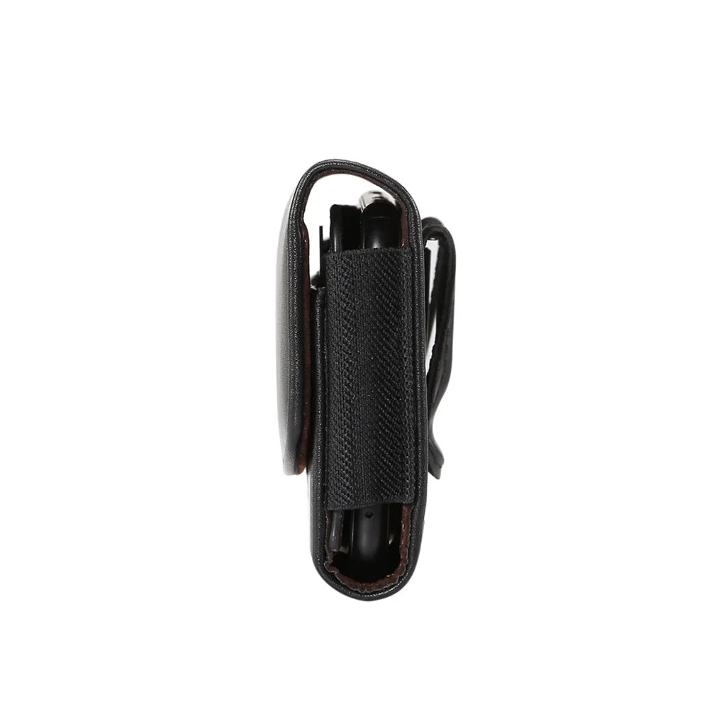 4.8 inch PU Leather Holster Pouch Case for iPhone 8, Size: 14.3 x 7.5 x 1.8cm - Black - 4