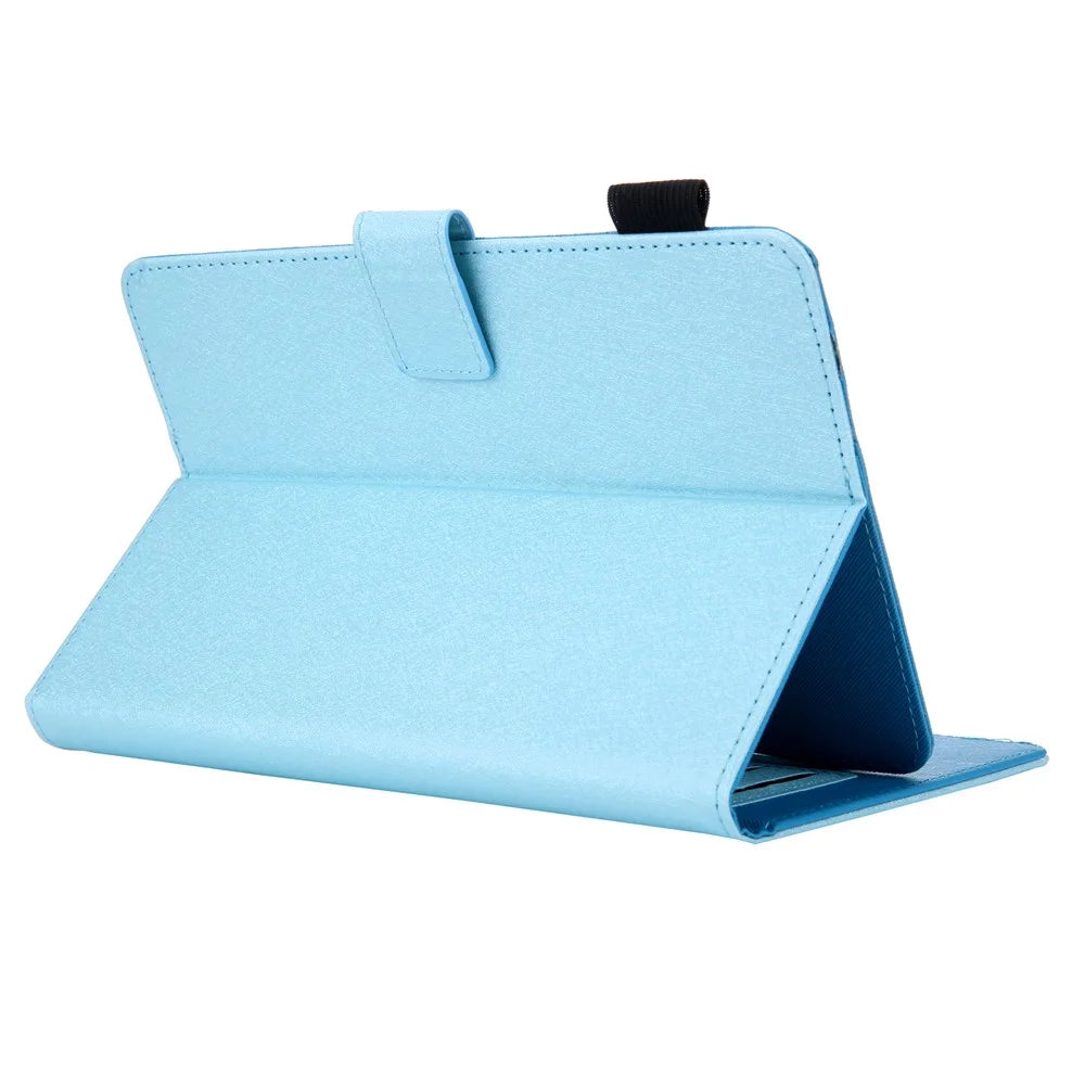 Universal Leather Case Cover with Card Storage for 8 inch Tablet - Baby Blue - 4
