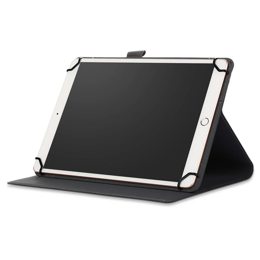 PU Leather Tablet Cover with Stand Case Universal for 9 - 10 Inches Tablet PC - Black - 7