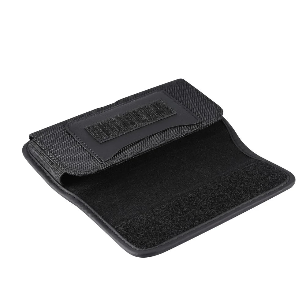 Universal Hanging Waist Bag Card Holder Pouch Men's Wallet Mobile Phone Bag for 6.9''-7.2'' Smartphones - 6