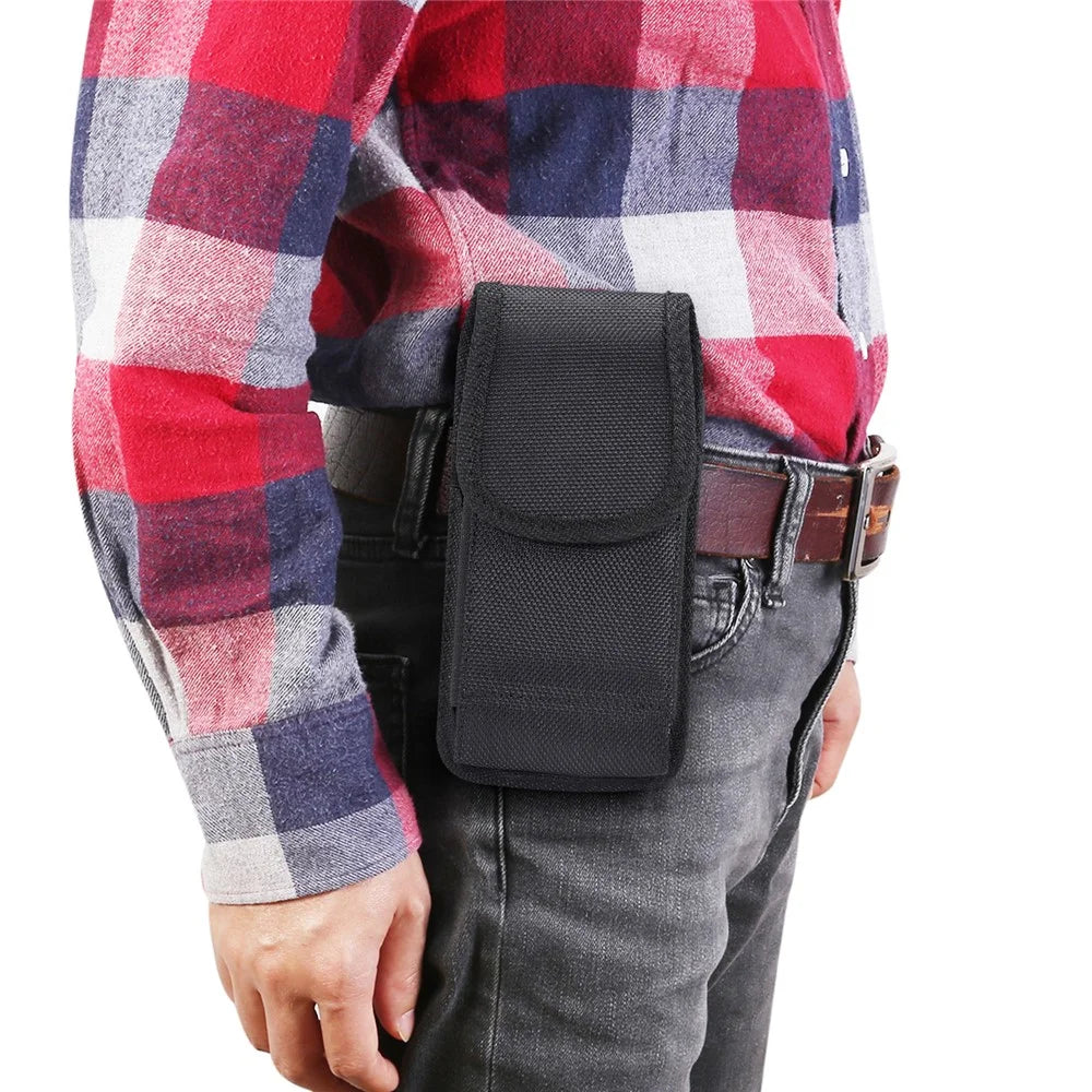 7.2 inch Universal Clip Oxford Cloth Hanging Waist Bag Card Pouch Mobile Phone Bag for iPhone Samsung Huawei - 4