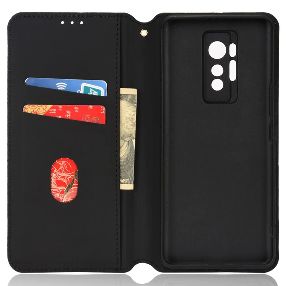 For TECNO Phantom X / AC8 Cell Phone Case Wallet Supporting Stand Imprinted Pattern PU Leather + TPU Phone Covering - Black - 6