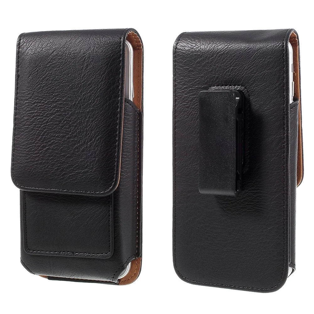 Clip Leather Pouch Case with Card Slot for iPhone 6/6s/7/8/SE (2020)/SE (2022) 4.7 inch Size: 14 x 7 x 1.5cm - Black - 1
