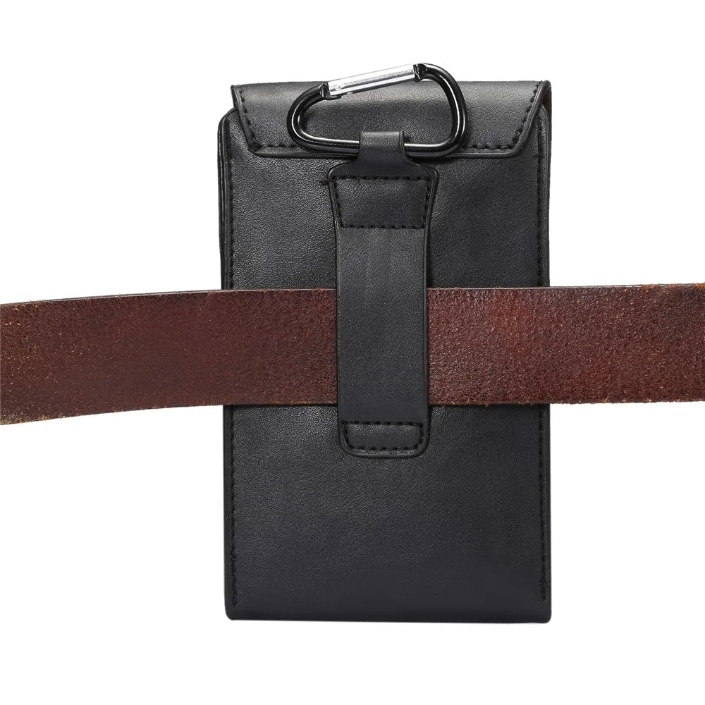 Crazy Horse Vertical Flip Leather Holster Case for iPhone 8 Plus/7 Plus / Samsung Galaxy S9+/S8+ Size: 17x10x2.5cm - Black - 3