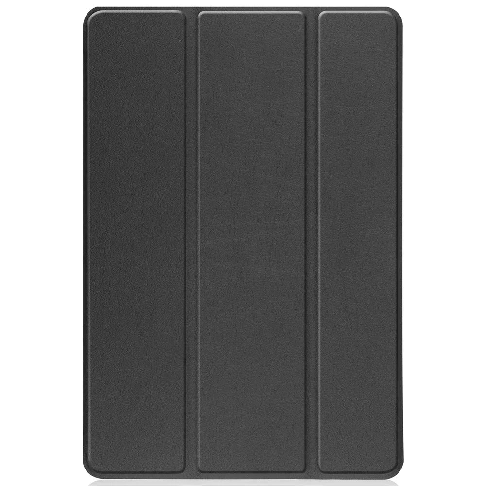 For TCL TAB 10s 9080G (2021) Drop-proof Trifold Stand PU Leather + PC Tablet Cover Case with Auto Wake/Sleep - Black - 2