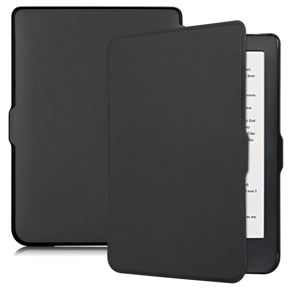 PU Leather Smart Magnetic Flip Casing for Kobo Clara HD 6.0 inch - Black - 1