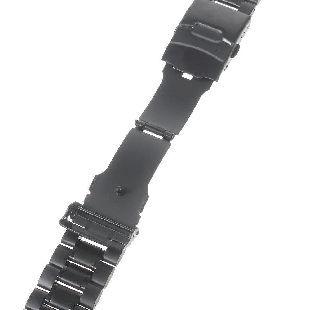 22mm Stainless Steel Watchband with Spring Bars for Moto 360 2nd 46mm/Samsung R380 - Black - 3