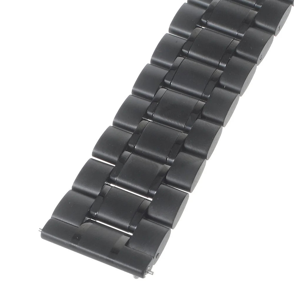 22mm Stainless Steel Watchband with Spring Bars for Moto 360 2nd 46mm/Samsung R380 - Black - 5