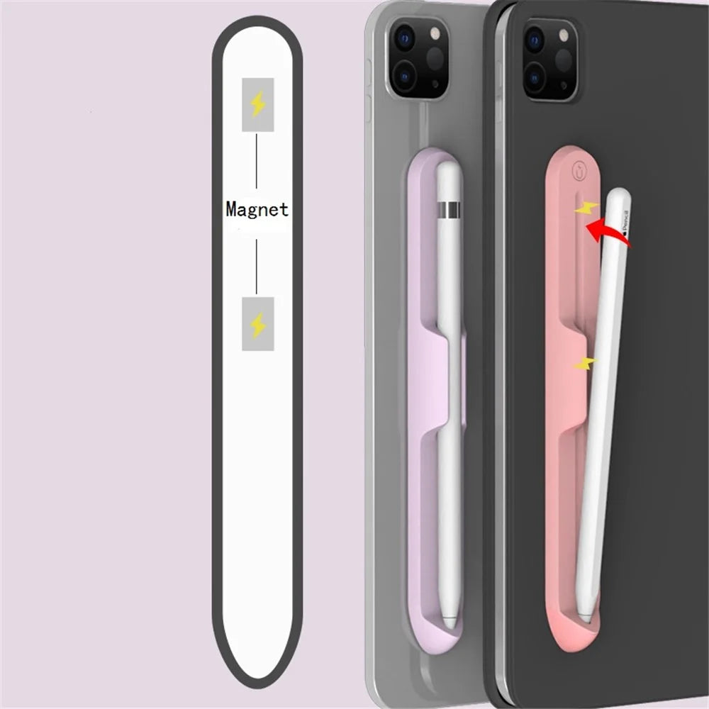 Love Mei Magnetic Liquid Silicone Pencil Case Holder Sticker Apple Pencil Pocket Sleeve for Apple Pencil 1st / 2nd - Black - 7