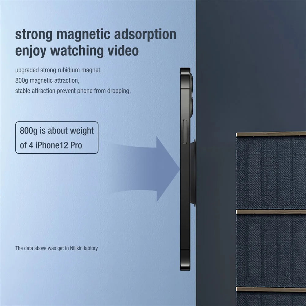 NILLKIN 2Pcs Slim and Compact  Strong Magnet Absorption SnapHold Magnetic Sticker for Smartphones - Black - 5
