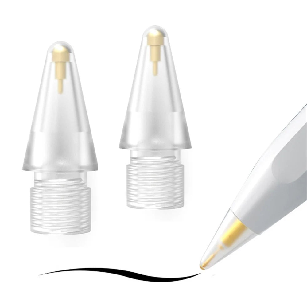 2Pcs/Set 5.0 Replacement Tips for Apple Pencil 1st Gen / 2nd Gen Transparent Pencil Tips Pen Nibs for iPad Pencil - 1