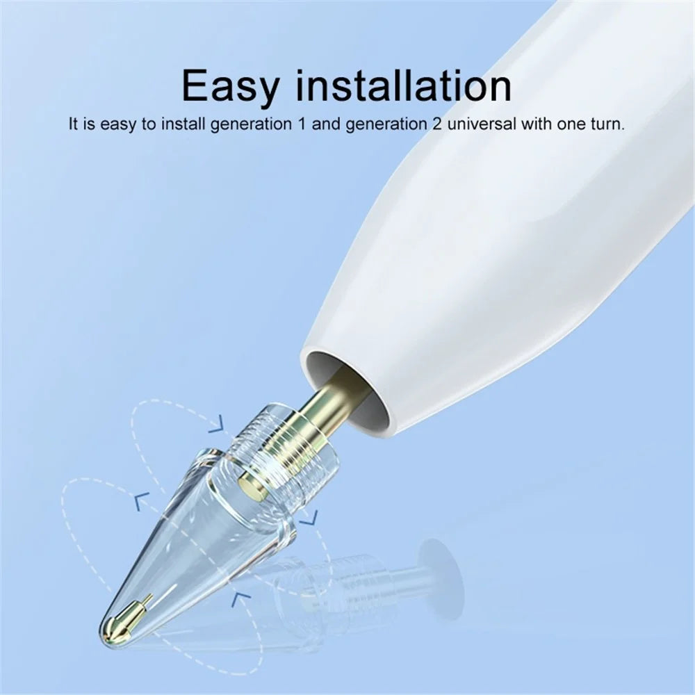 2Pcs/Set 5.0 Replacement Tips for Apple Pencil 1st Gen / 2nd Gen Transparent Pencil Tips Pen Nibs for iPad Pencil - 6
