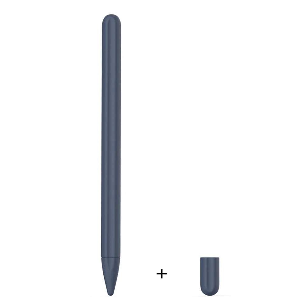 For Huawei M-Pencil 1st Generation Silicone Stylus Pen Cover Holder Anti-Slip Pen Sleeve with Protective Nib Cover - Midnight Blue - 1