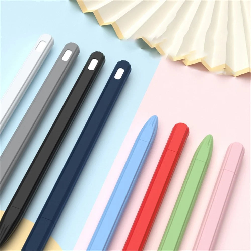 For Apple Pencil Pro / Pencil (2nd Generation) Anti-Slip Liquid Silicone Stylus Pen Sleeve Stylus Pen Cover - White - 4