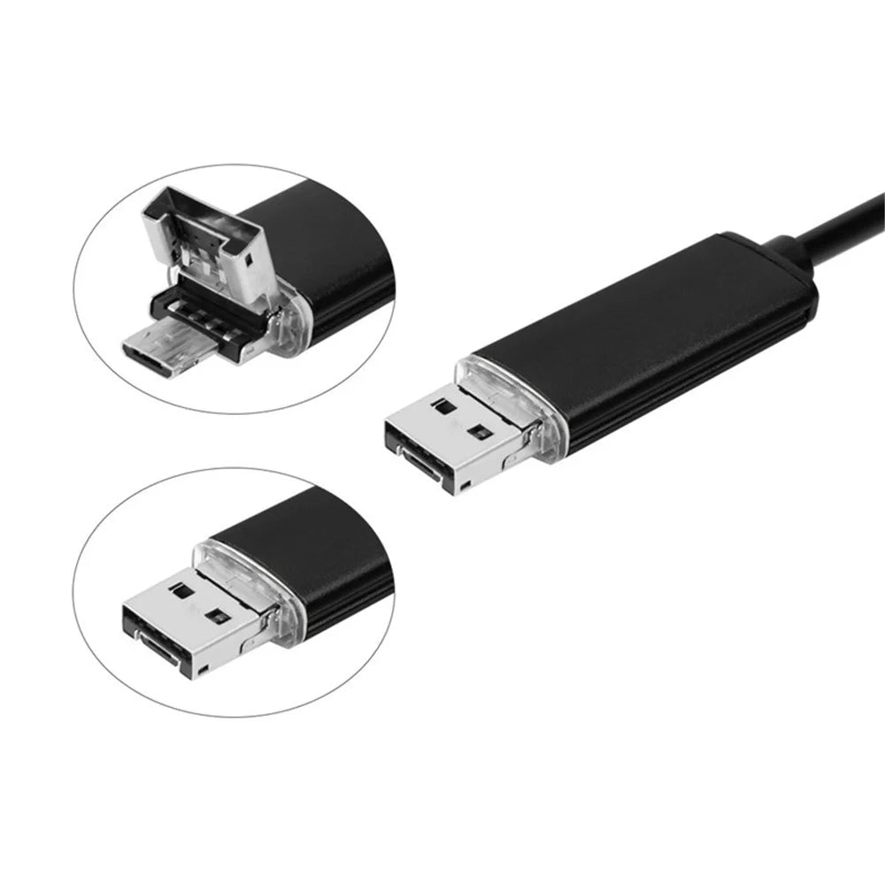 AN99 Waterproof 5M 5.5mm 6-LED Android PC USB Endoscope Inspection Video Camera - Black - 1