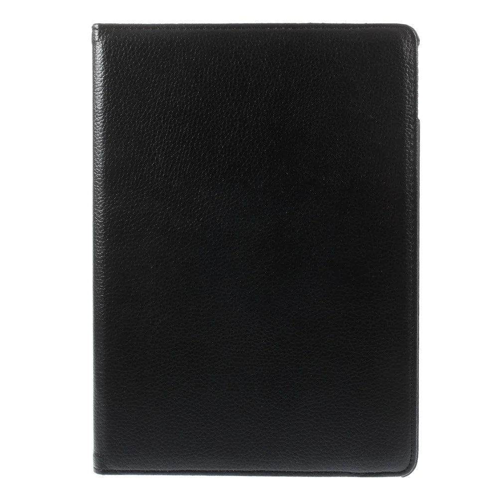 Litchi Grain Leather Case 360 Degree Rotary Stand Multi-Color Elastic Strap Closure for iPad Air 2 - Black - 2