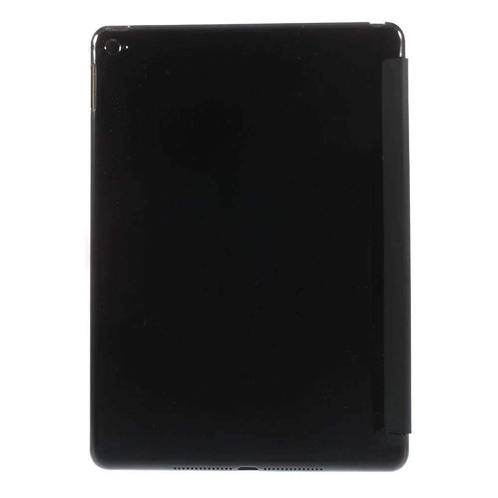 For iPad 9.7-inch (2018)/9.7-inch (2017)/Air 2/Air Tri-fold Stand Leather Cell Phone Casing - Black - 2