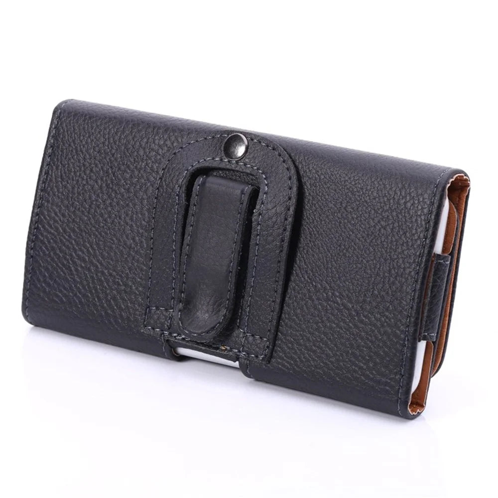 Lychee Texture Hidden Magnetic Flip Waistband Holster for iPhone 8 Plus / 7 Plus /  Galaxy Note 8 - Black - 7