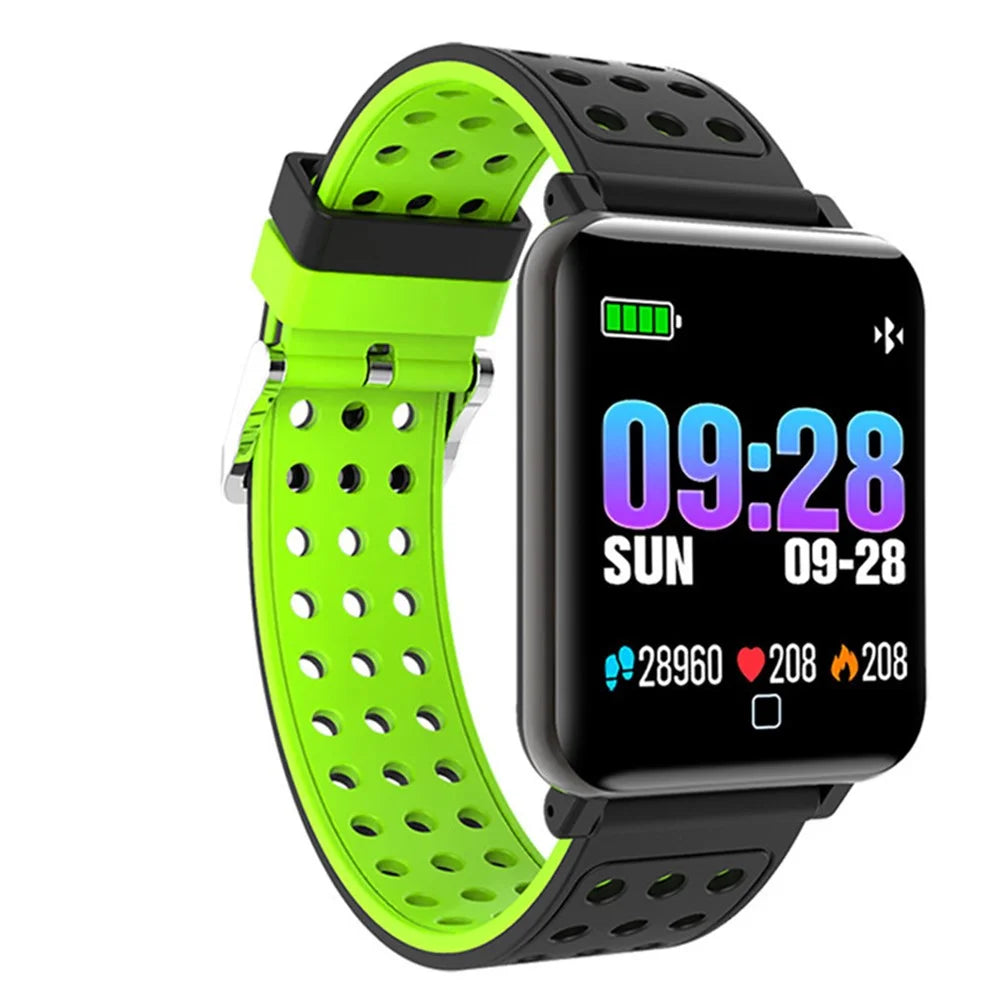 Smart Wristband Heart Rate Blood Pressure Monitor Smart Sports Bracelet with Silicone Watchband - Green - 2