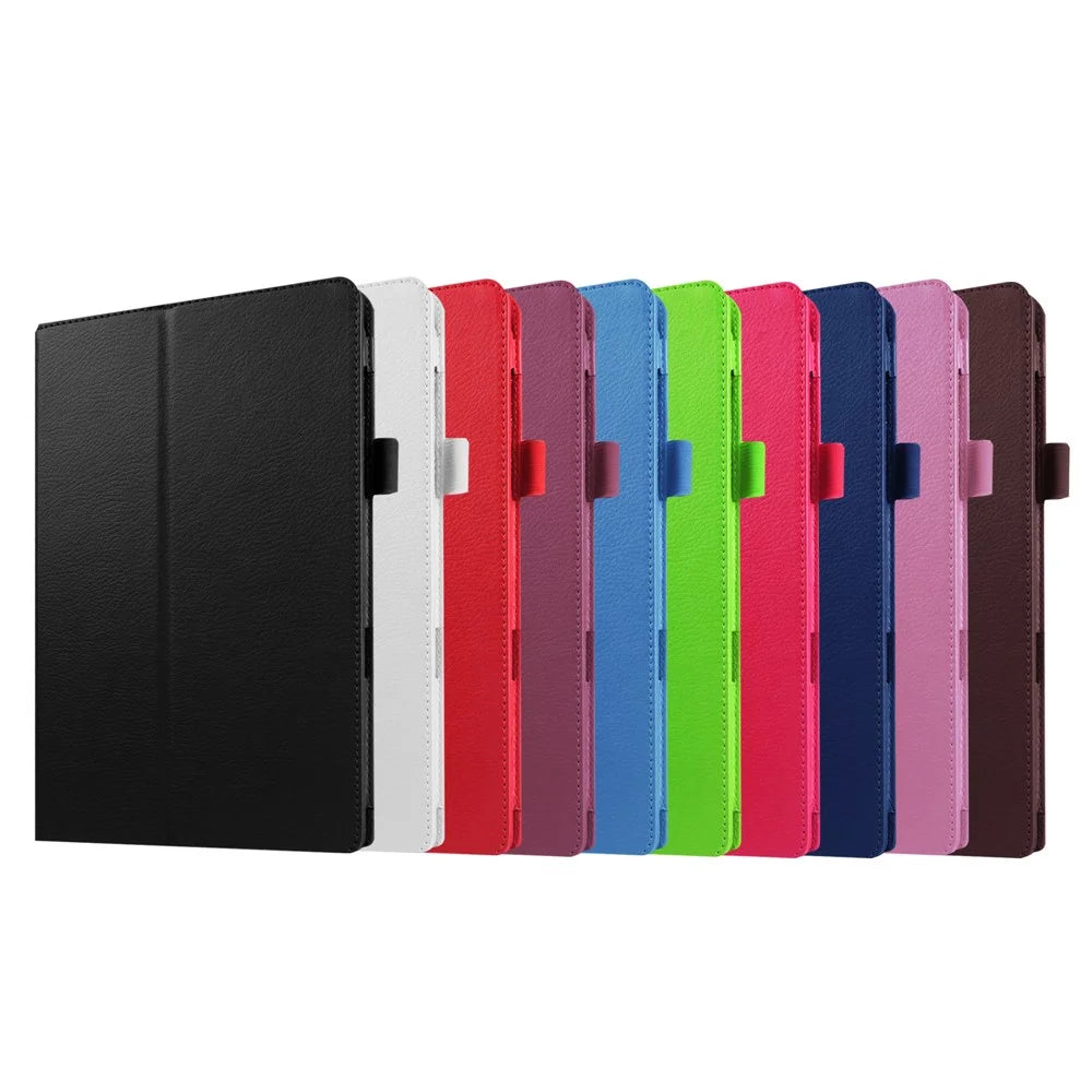 Litchi Skin Leather Stand Case for Samsung Galaxy Tab E 9.6 T560 - Black - 7