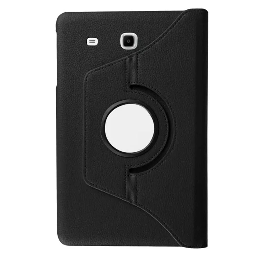 Litchi Texture Rotary Stand Leather Case for Samsung Galaxy Tab E 9.6 T560 / T561 - Black - 2