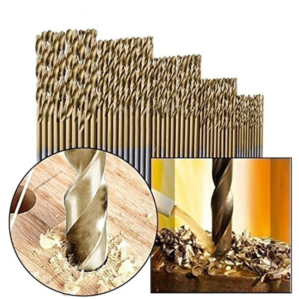 60PCS/Pack High Speed HSS Plating Titanium Twist Drill Bit Set Metric System 1.0-3.5mm - 2