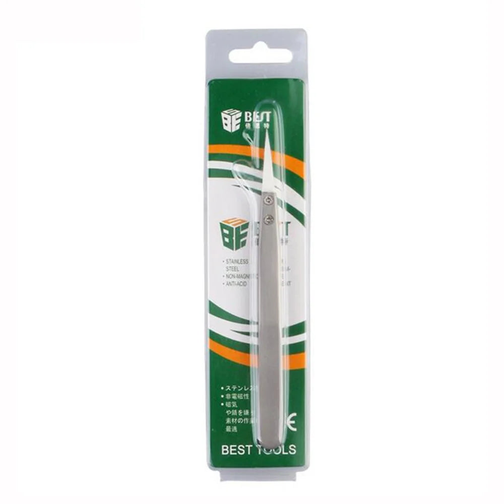 BEST BEST-72-MZ Precision Ceramic Tweezers 302 Stainless steel High Temperature Resistant Tweezers - 5