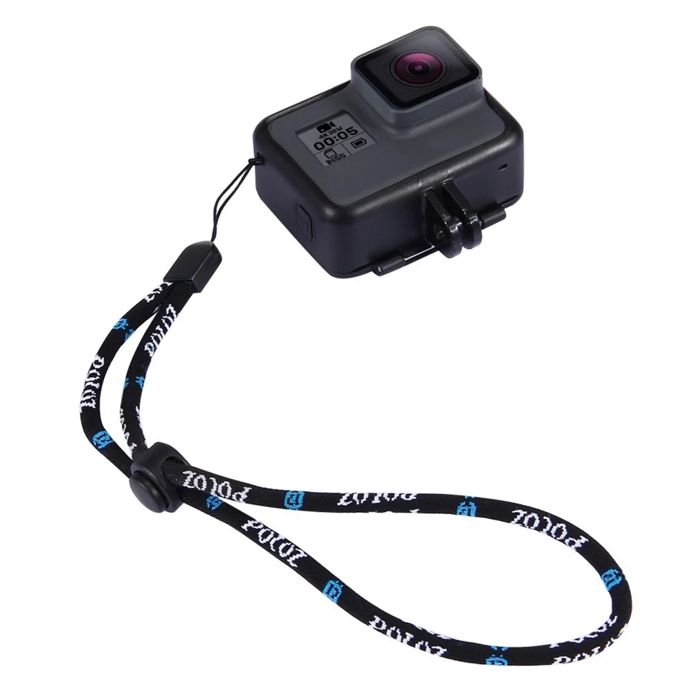 PULUZ PU151 Nylon Adjustable Wrist Strap String Hand Lanyard Rope Cord for GoPro HERO 4/3+/3/2/1 Camera - Black - 1