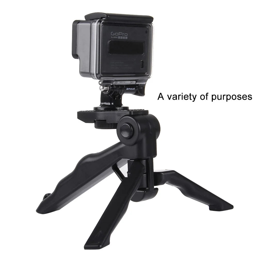 PULUZ PU191 Grip Folding Tripod Mount with Adapter & Screws for GoPro HERO6 /5 /4 /3+ /3 /2 /1, SJ4000, Digital Cameras - 7