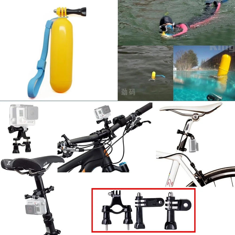 AT225 10-in-1 Accessories Combo Kit with Headband, Chest Strap and Sefie Stick for GoPro Hero 4/2/2/1/Xiaomi Yi - 2