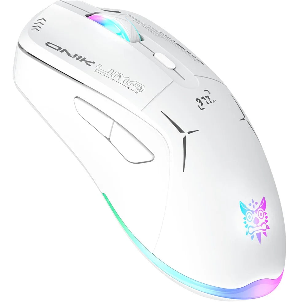 ONIKUMA CW917 Wired / 2.4G Wireless Dual Mode Gaming Mouse Ergonomic Computer Laptop Mice - White - 2